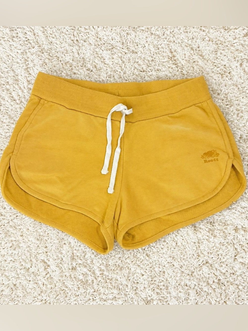 Roots Mustard Yellow Drawstring Women’s Shorts
